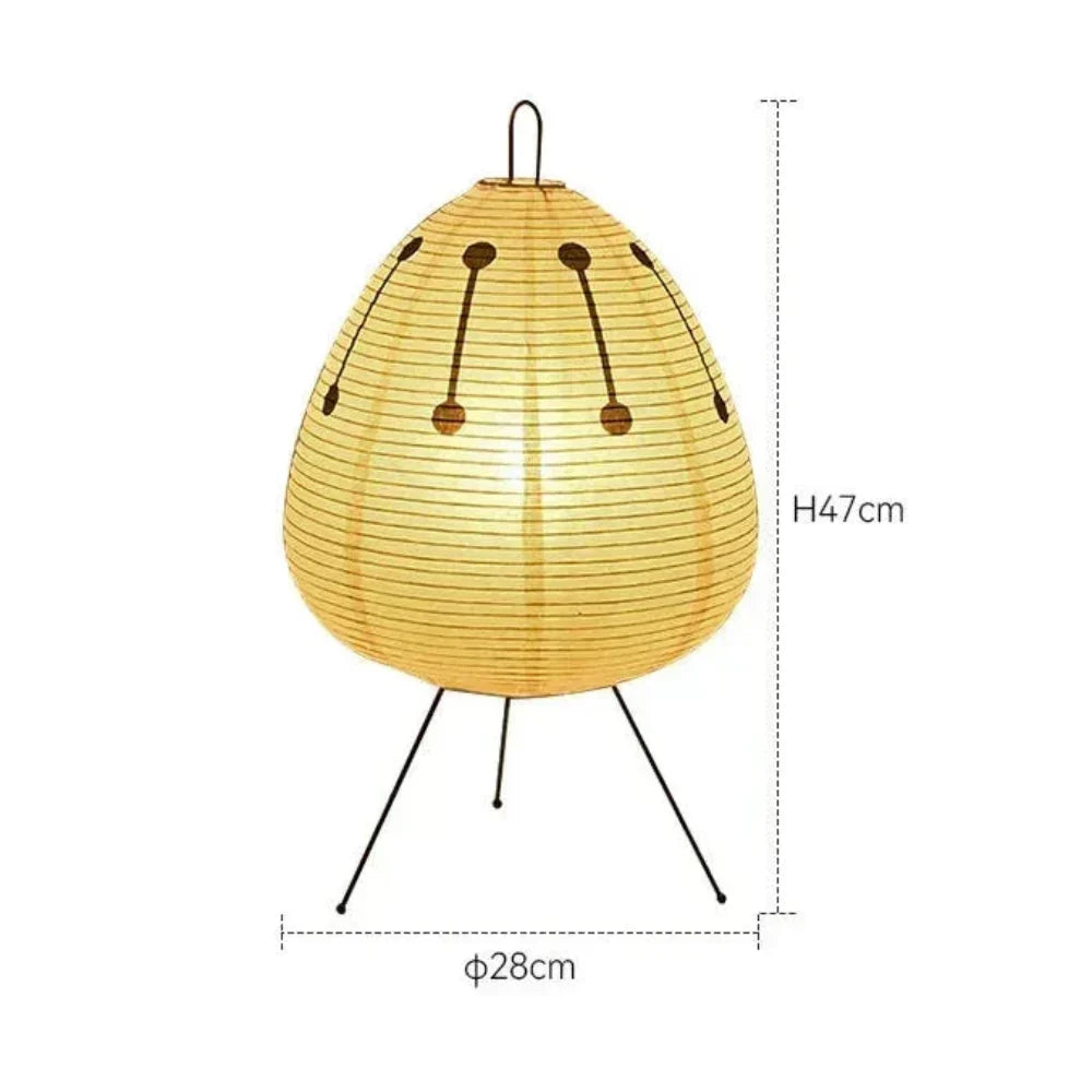 Stolní lampa z rýžového papíru — retro japonský design