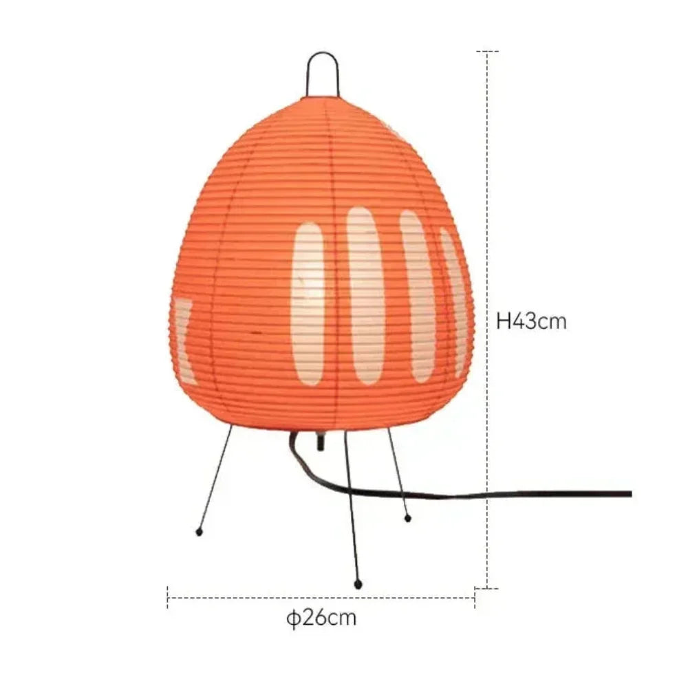 Stolní lampa z rýžového papíru — retro japonský design