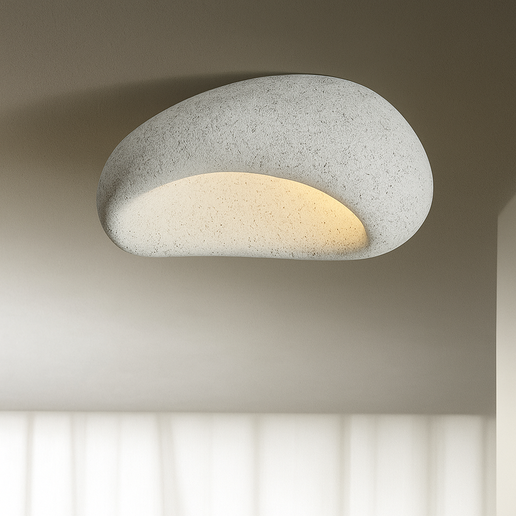 Stropní LED svítidlo ve stylu wabi-sabi — rustikální kov