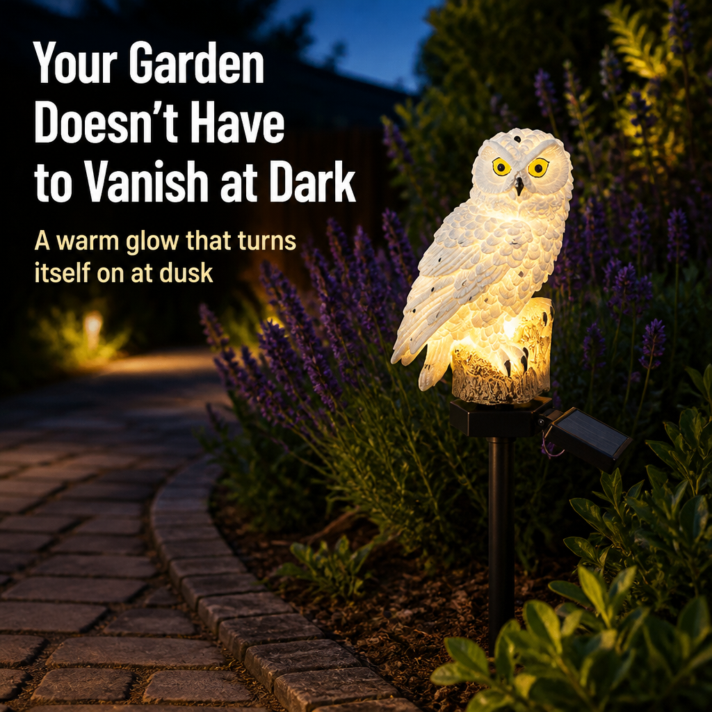 SolarHoot — Light Up Your Garden With a Warm, Magical Owl Glow - Esilora
