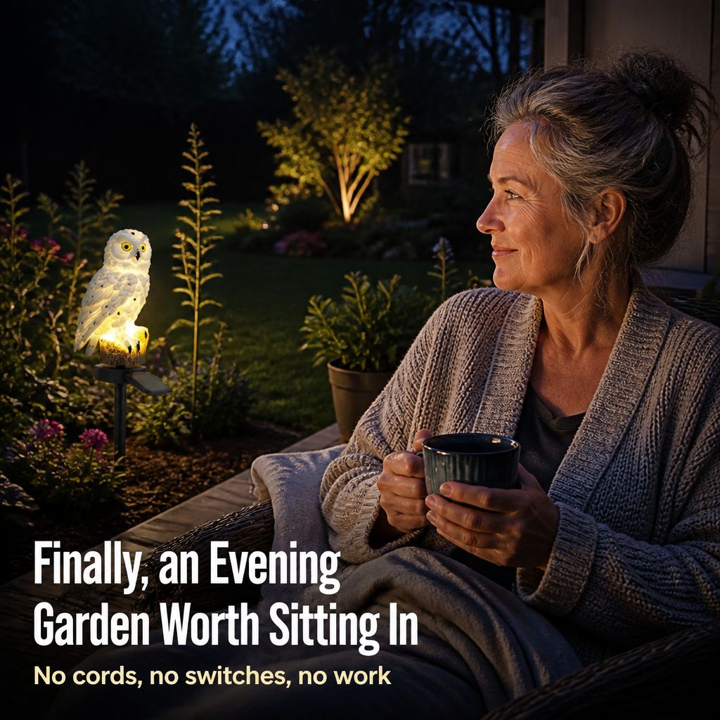 SolarHoot — Light Up Your Garden With a Warm, Magical Owl Glow - Esilora