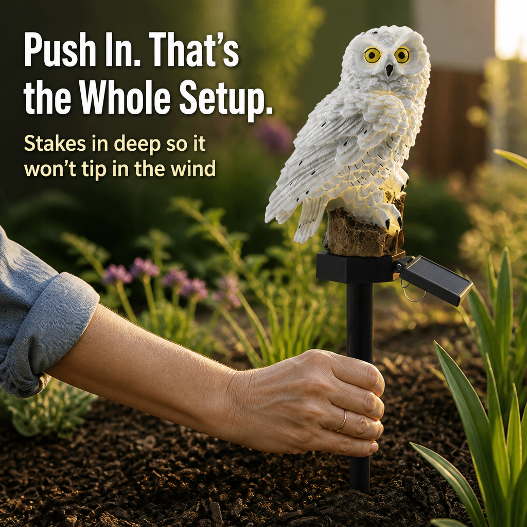 SolarHoot — Light Up Your Garden With a Warm, Magical Owl Glow - Esilora