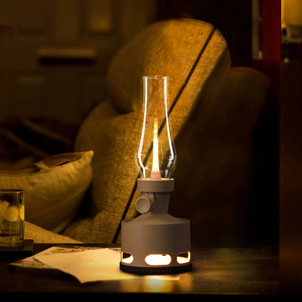 Retro Glass LED Table Lamp — 10-Level Dimming, 160-Hour Runtime