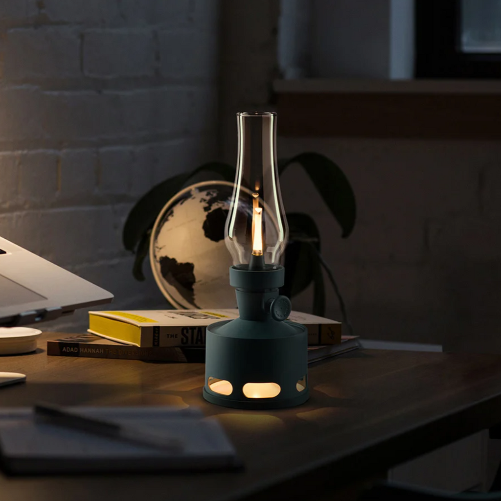 Retro Glass LED Table Lamp — 10-Level Dimming, 160-Hour Runtime