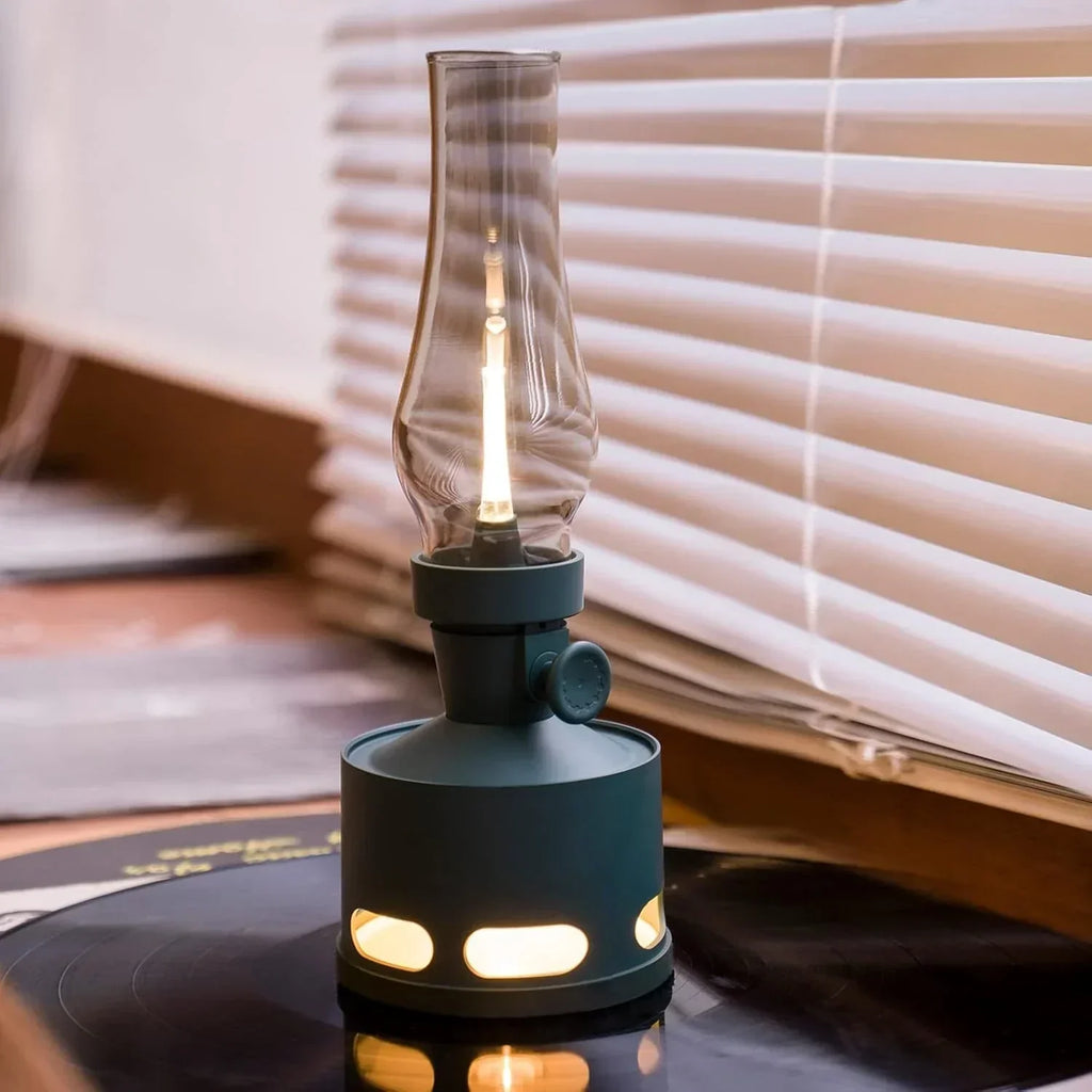 Retro Glass LED Table Lamp — 10-Level Dimming, 160-Hour Runtime