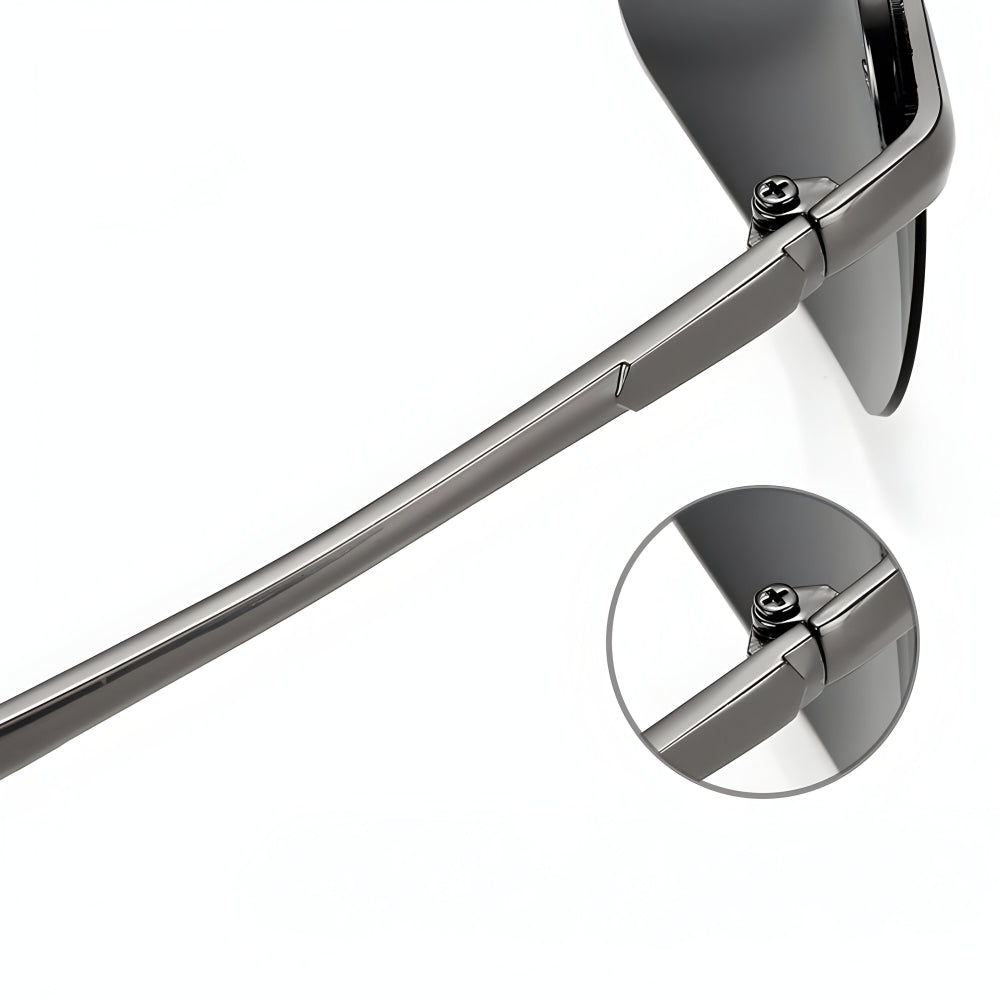 Metal Frame Sunglasses — Polarized Photochromic Lenses