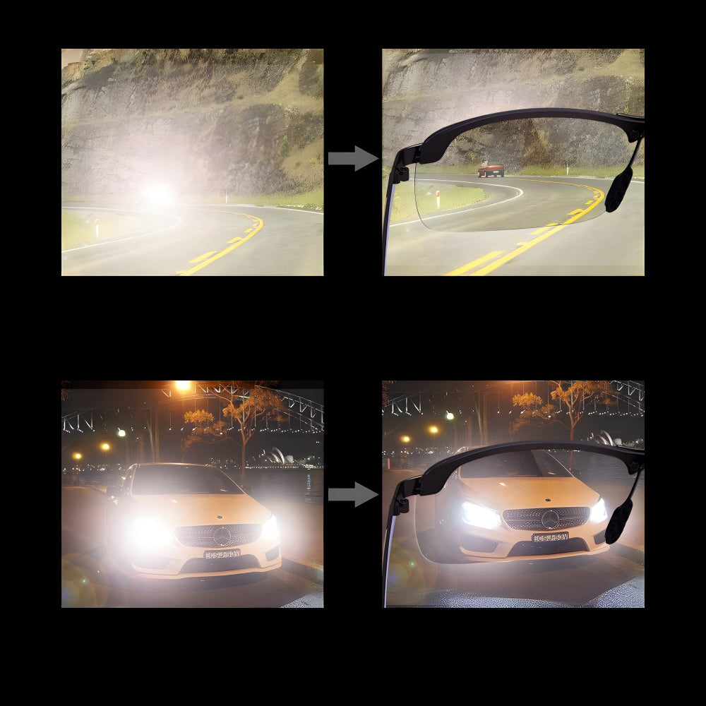 Metal Frame Sunglasses — Polarized Photochromic Lenses