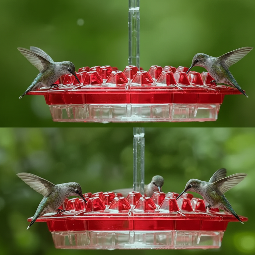 Hrănitor Kolibri pentru nectar de colibri — Design dintr-o singură piesă, ușor de curățat