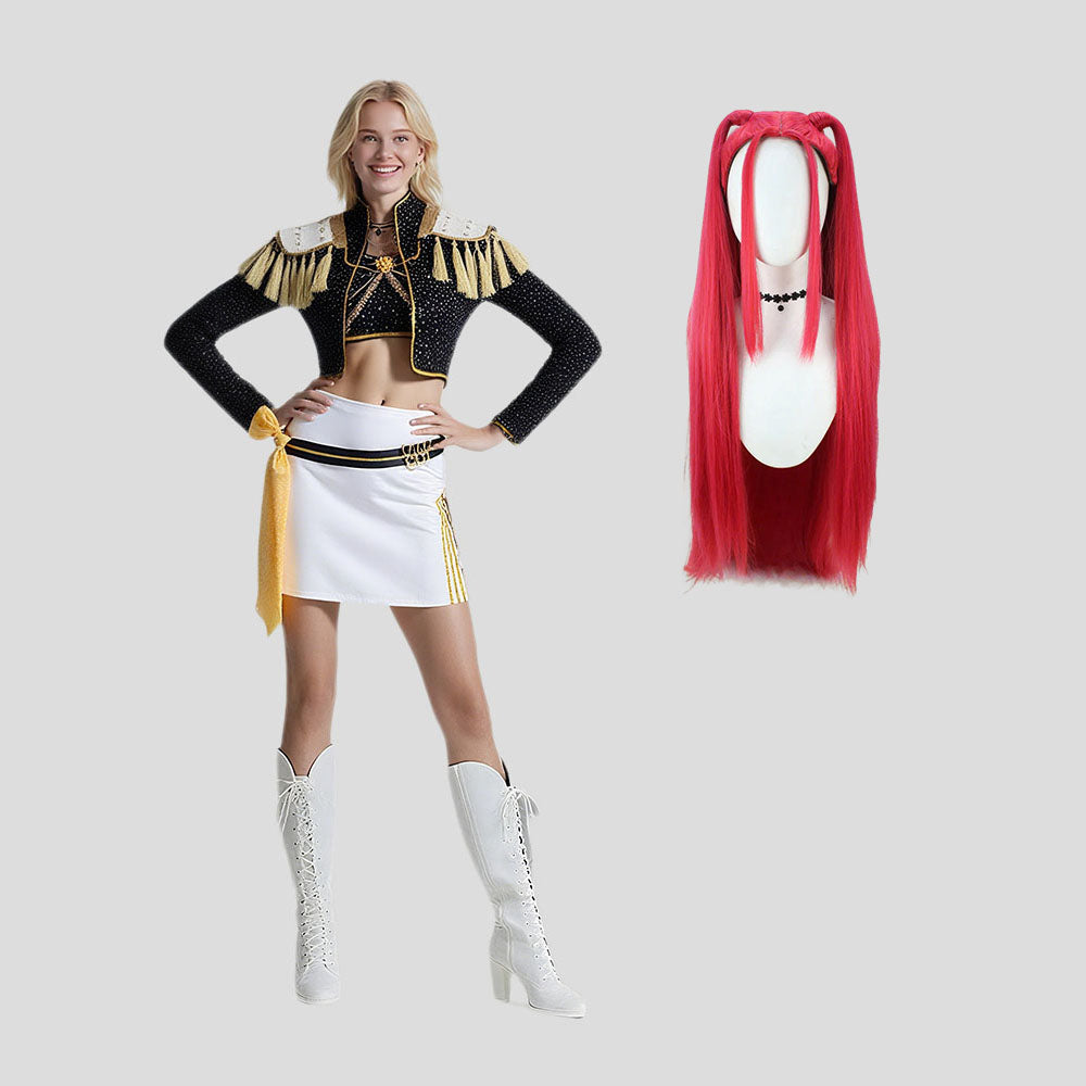 Costum de Halloween Kpop Hunter - costum de scenă negru și auriu pentru tineri