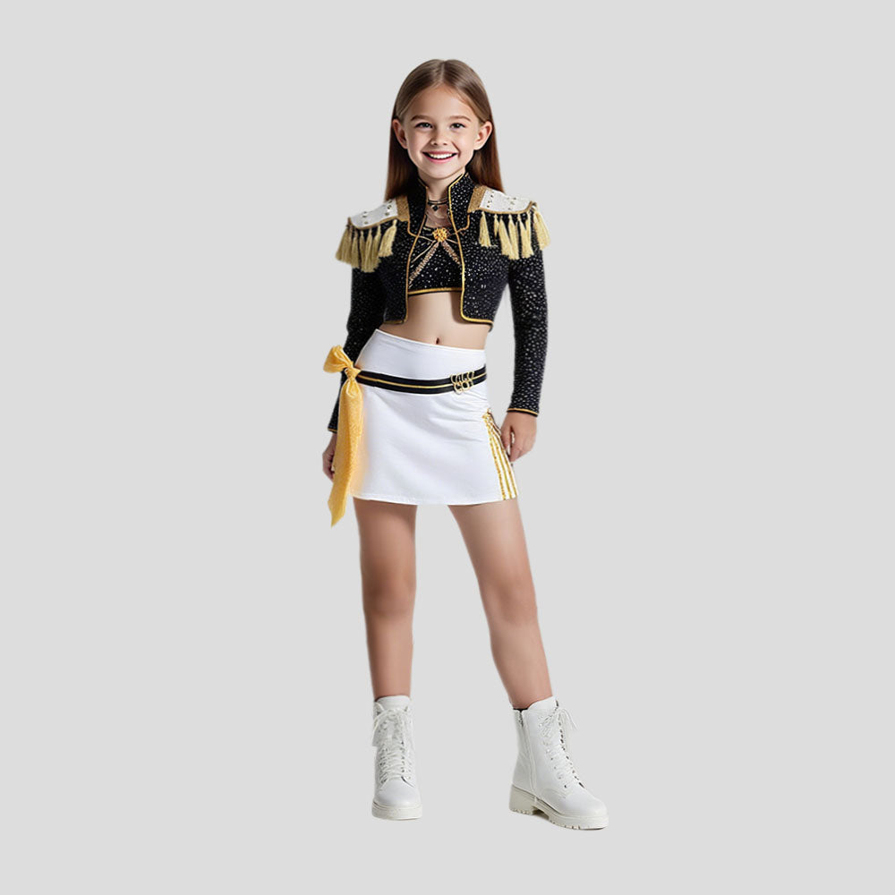 Costum de Halloween Kpop Hunter - costum de scenă negru și auriu pentru tineri