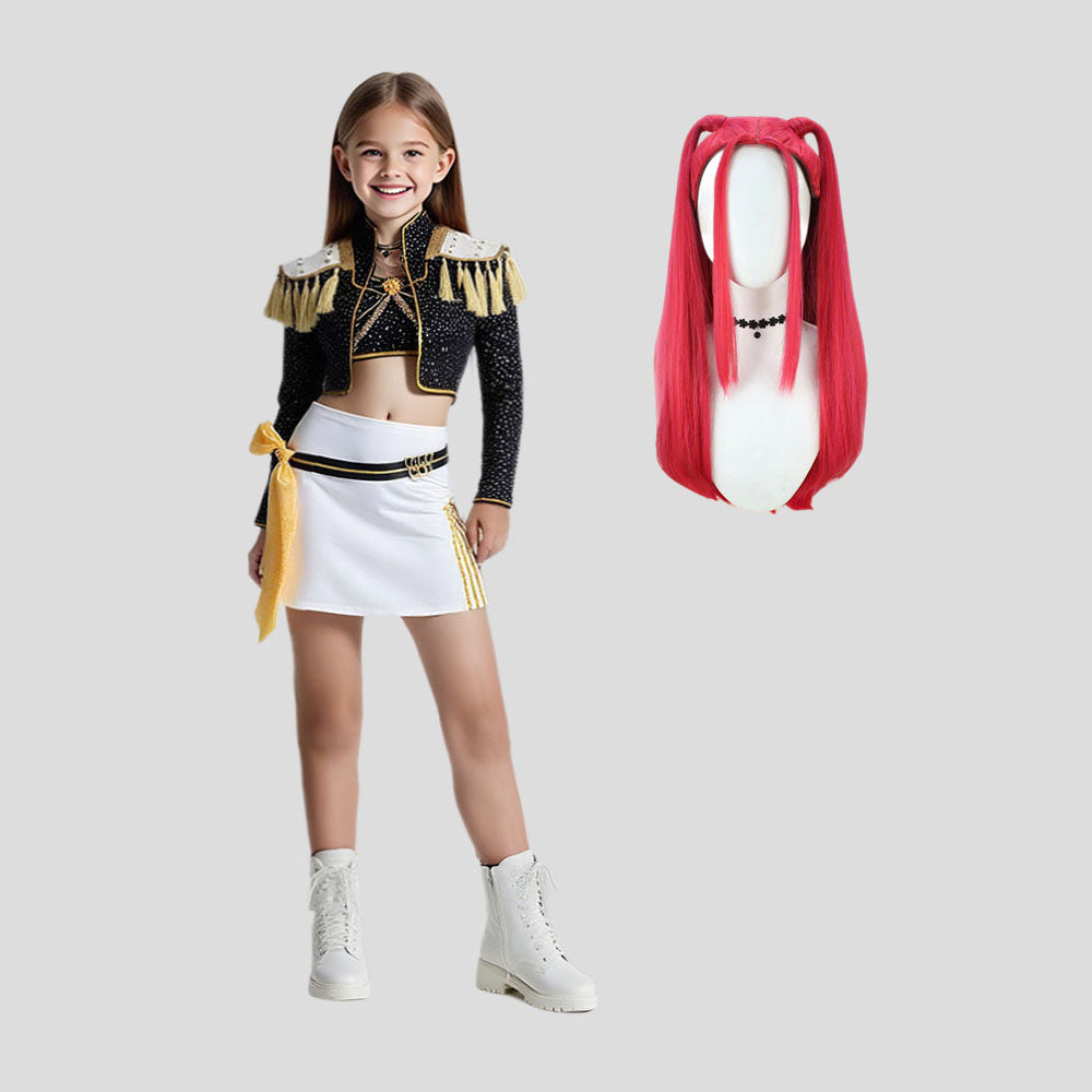 Costum de Halloween Kpop Hunter - costum de scenă negru și auriu pentru tineri