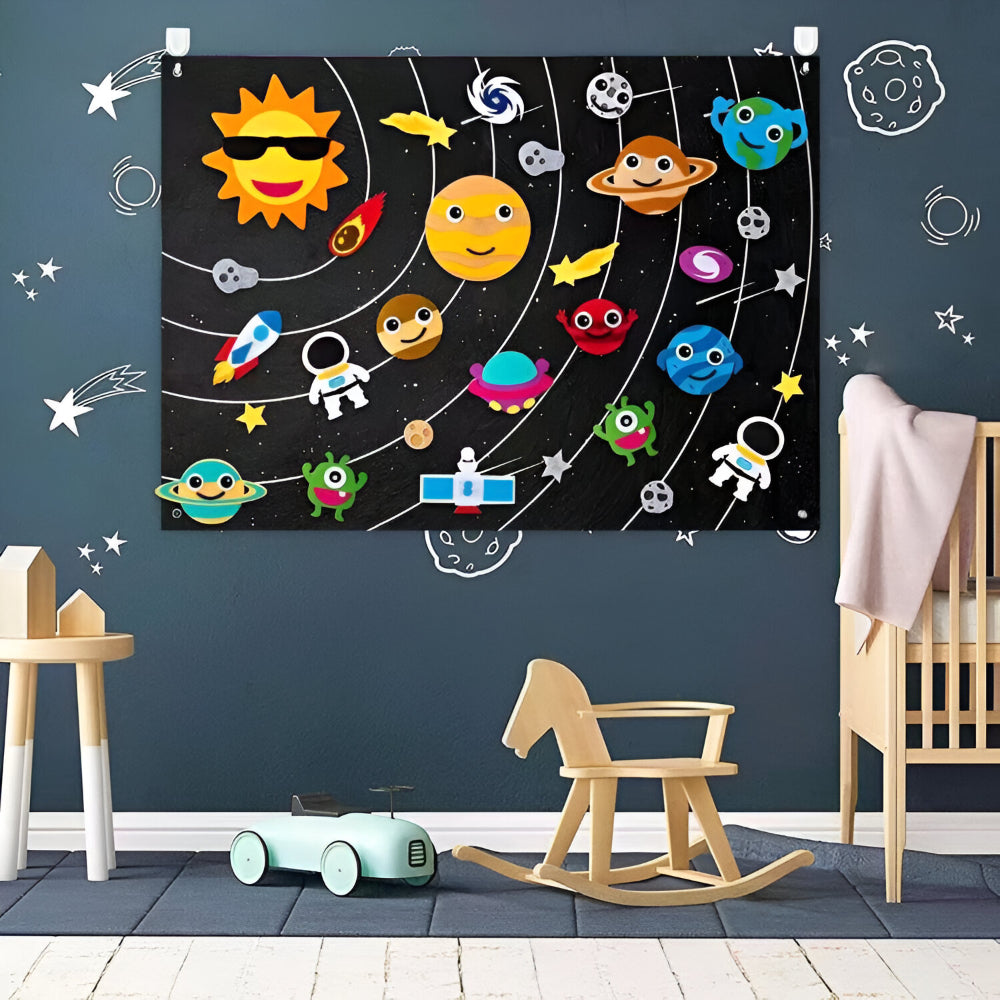 Thick Felt Animal Activity Board — Interactive Shape Set