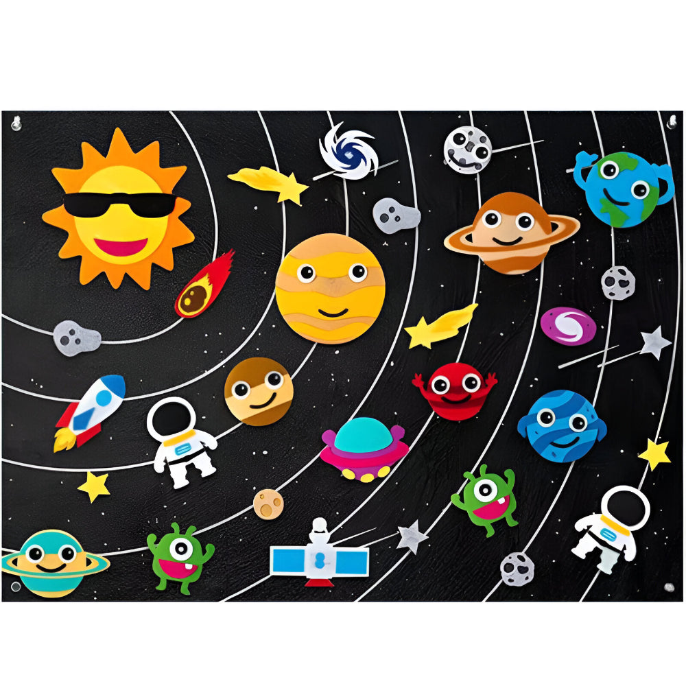Thick Felt Animal Activity Board — Interactive Shape Set