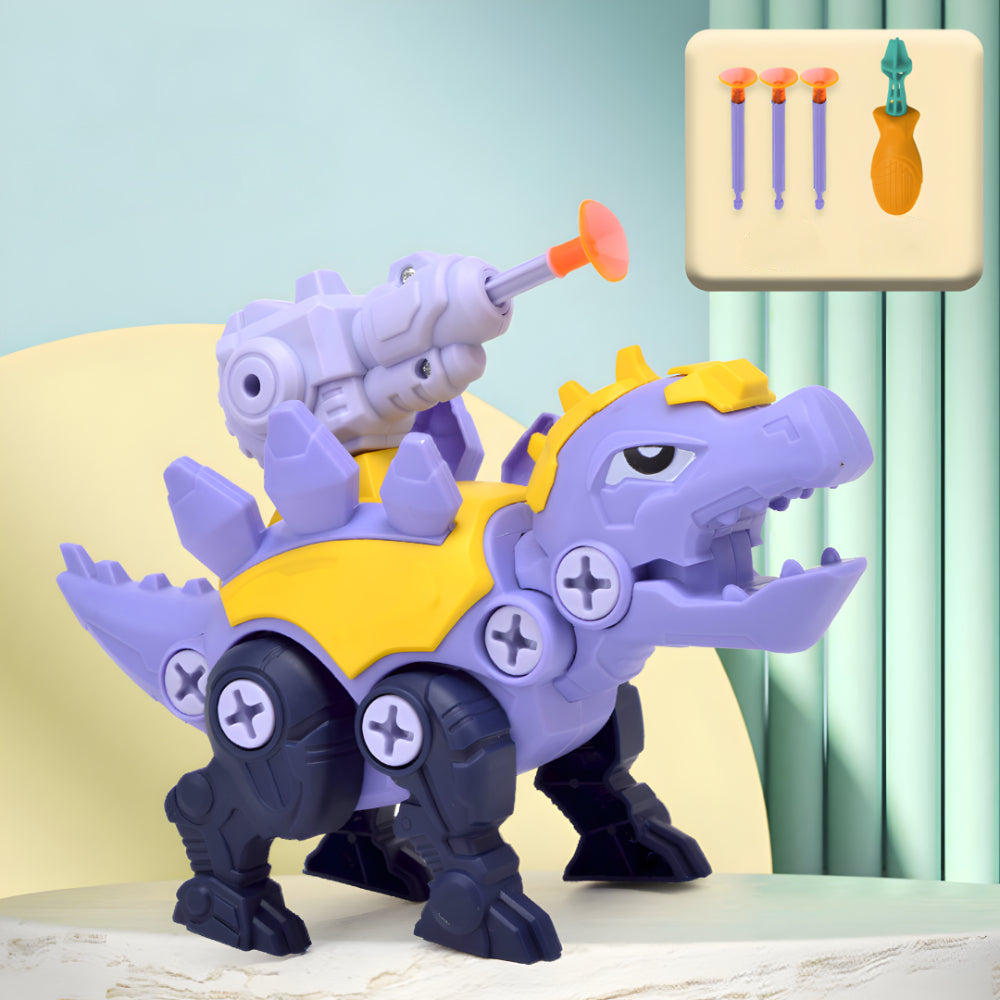 Kit de construcție pentru copii cu dinozaur - set de asamblare cu șurubelniță și unealtă