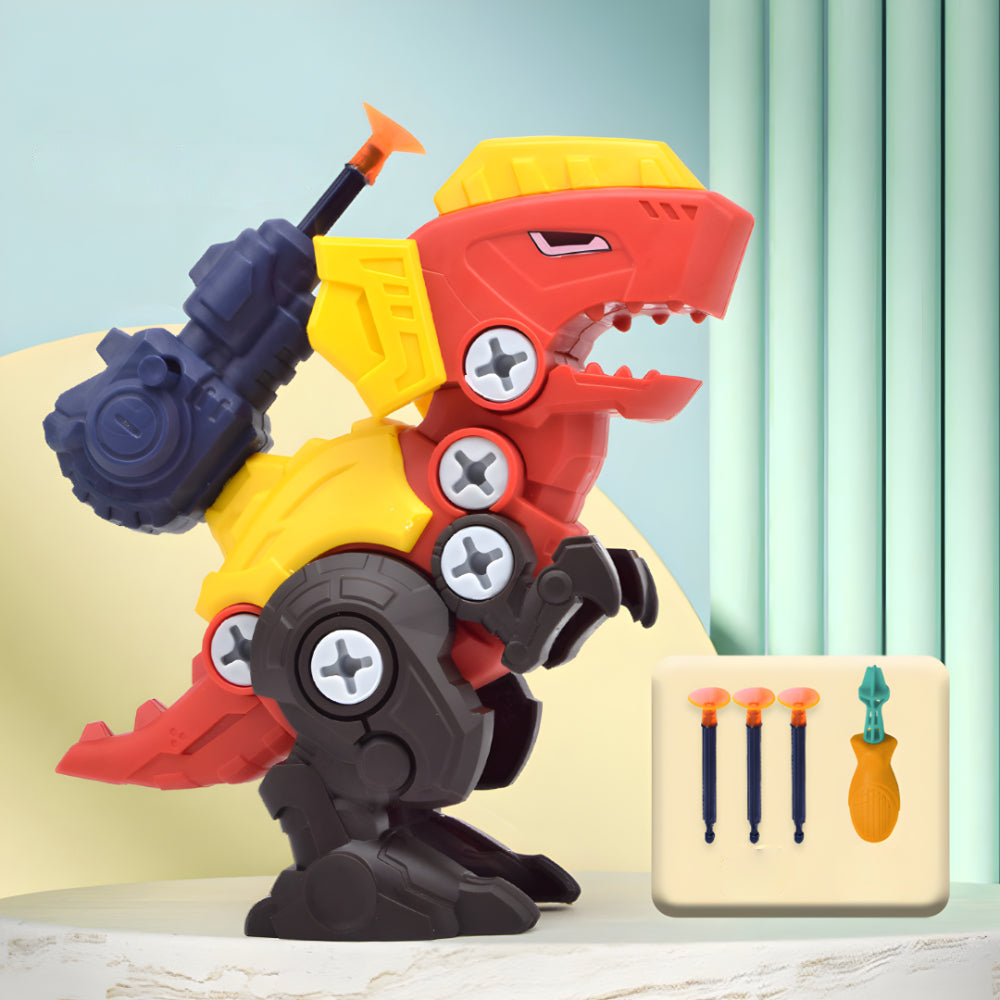 Kit de construcție pentru copii cu dinozaur - set de asamblare cu șurubelniță și unealtă