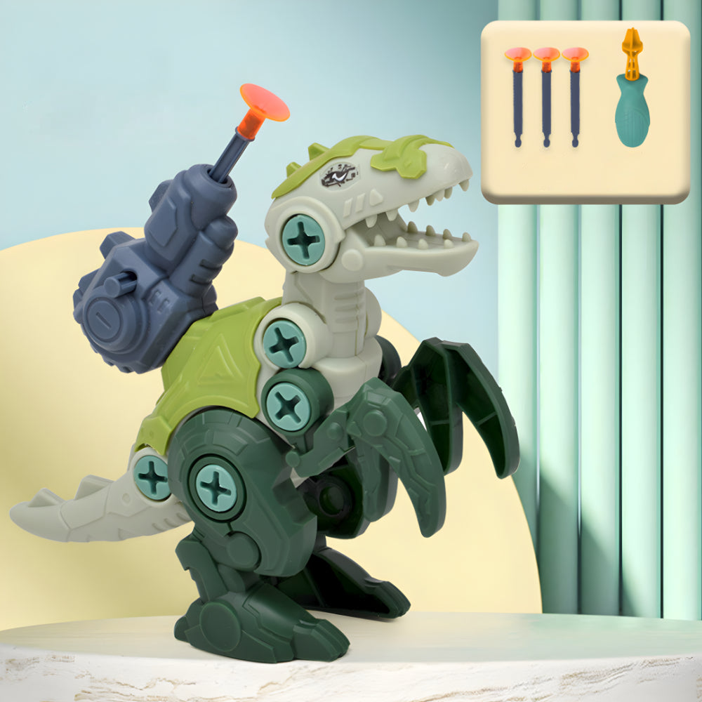 Kit de construcție pentru copii cu dinozaur - set de asamblare cu șurubelniță și unealtă