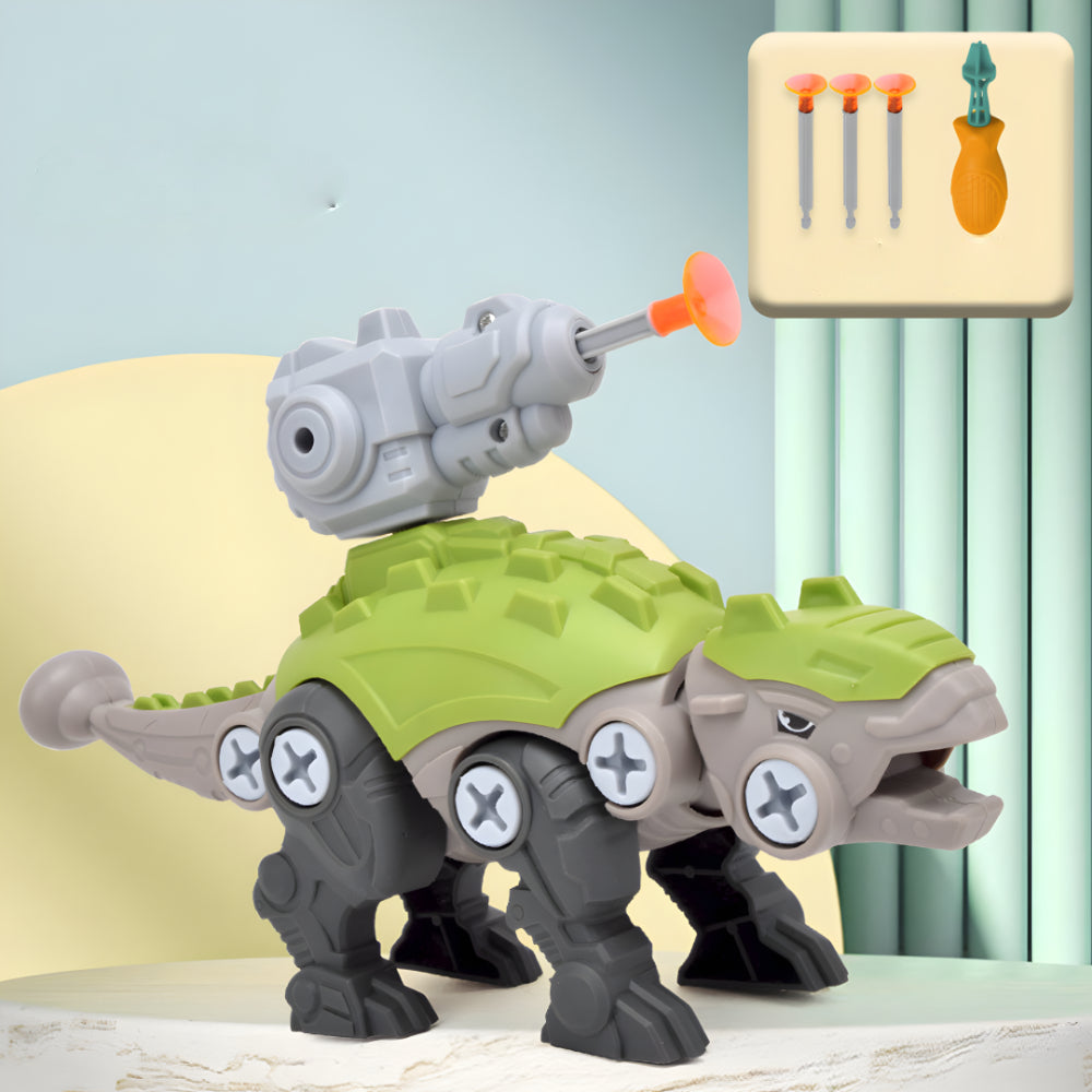 Kit de construcție pentru copii cu dinozaur - set de asamblare cu șurubelniță și unealtă