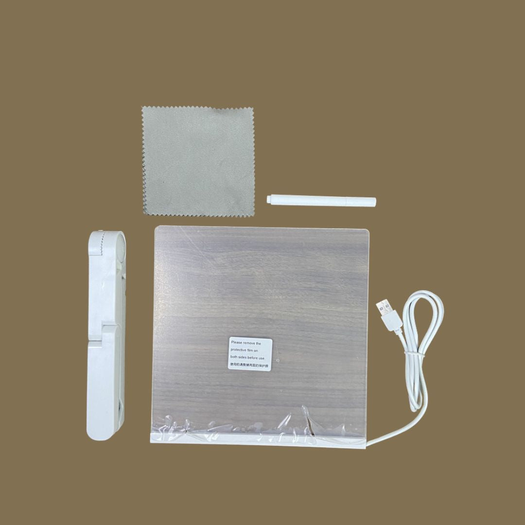 Planșă de desen luminoasă cu LED, alimentată prin USB, pentru copii
