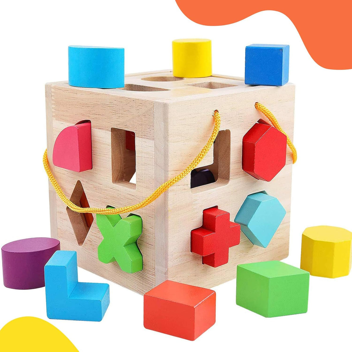 Wooden Peg Game — Colorful Shape Sorting Learning Toy