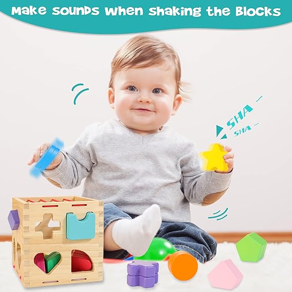 Wooden Peg Game — Colorful Shape Sorting Learning Toy
