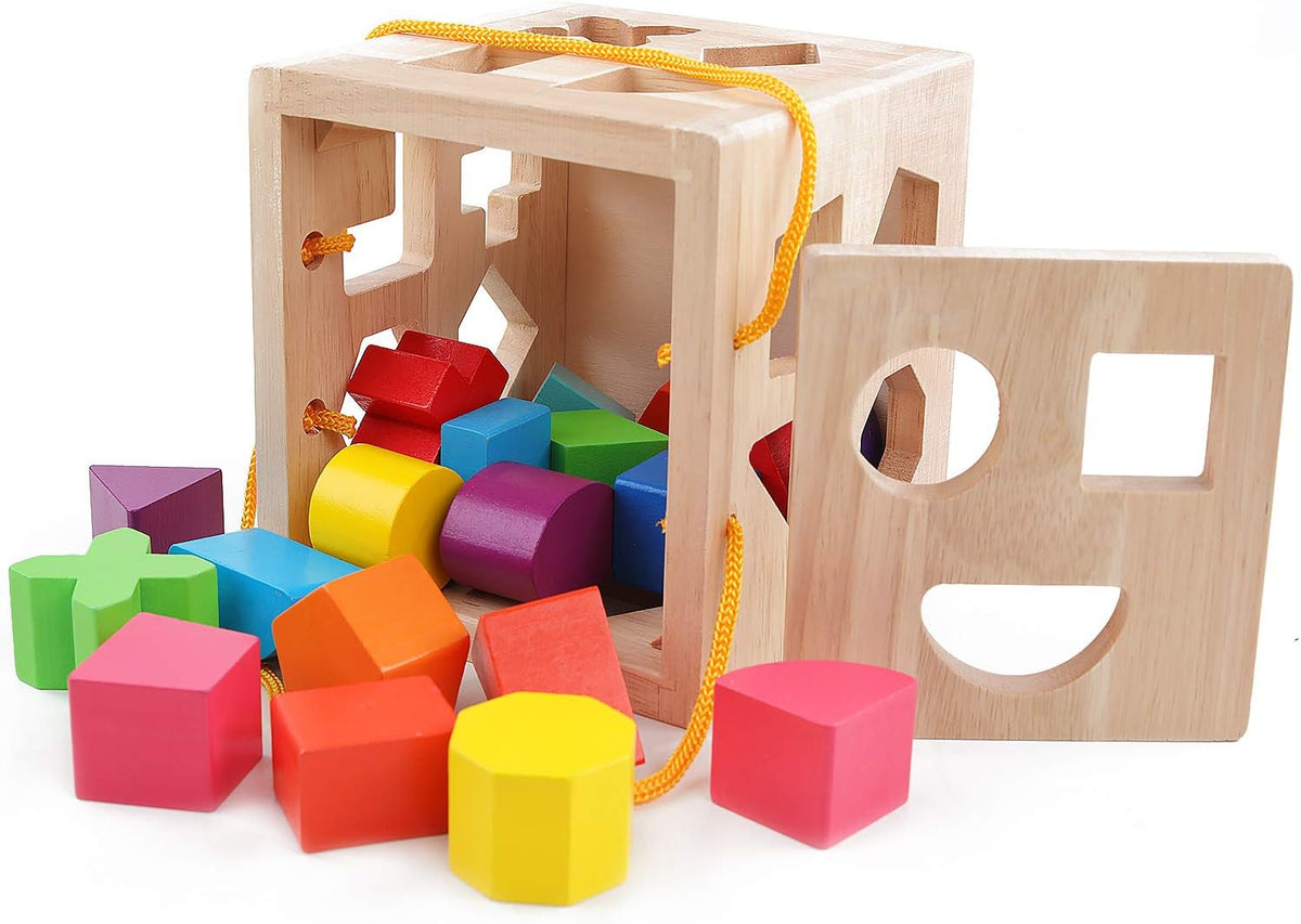 Wooden Peg Game — Colorful Shape Sorting Learning Toy