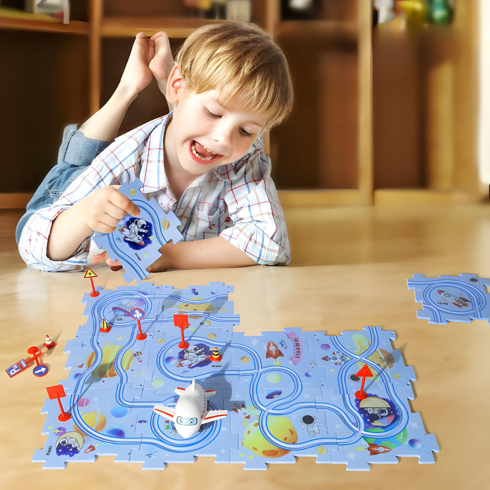 Modular Plastic Toy Car Race Track Set