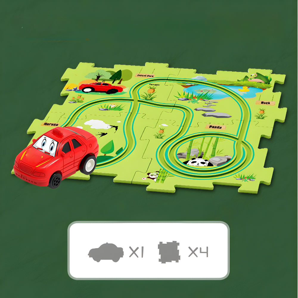 Modular Plastic Toy Car Race Track Set