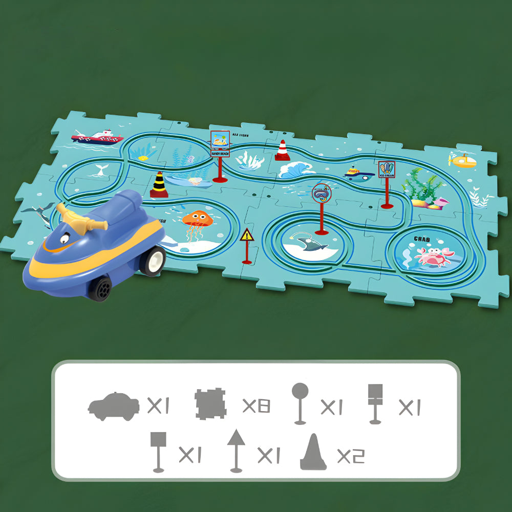 Modular Plastic Toy Car Race Track Set