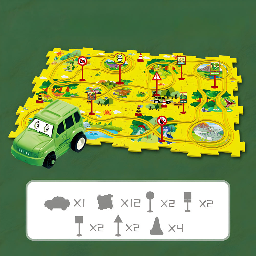 Modular Plastic Toy Car Race Track Set