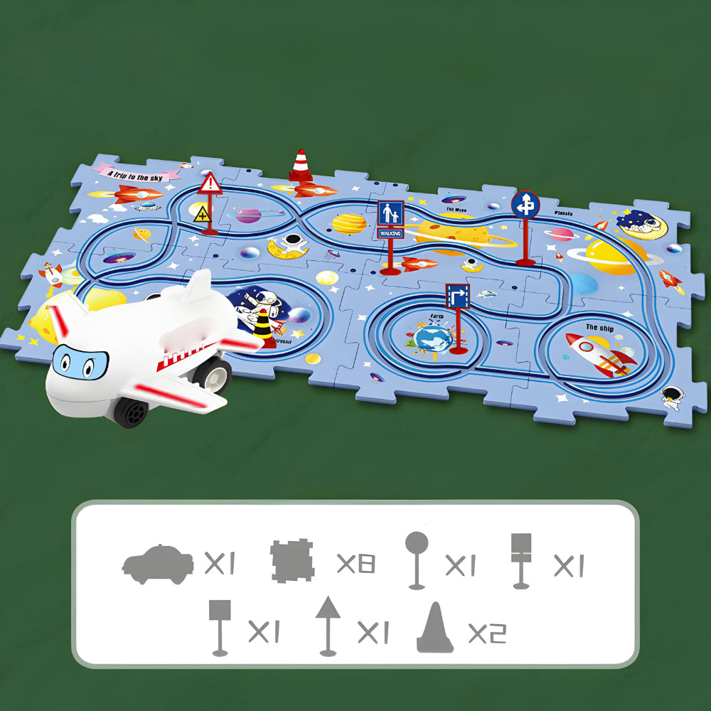 Modular Plastic Toy Car Race Track Set