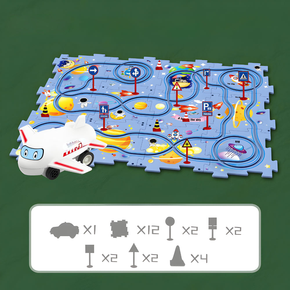 Modular Plastic Toy Car Race Track Set