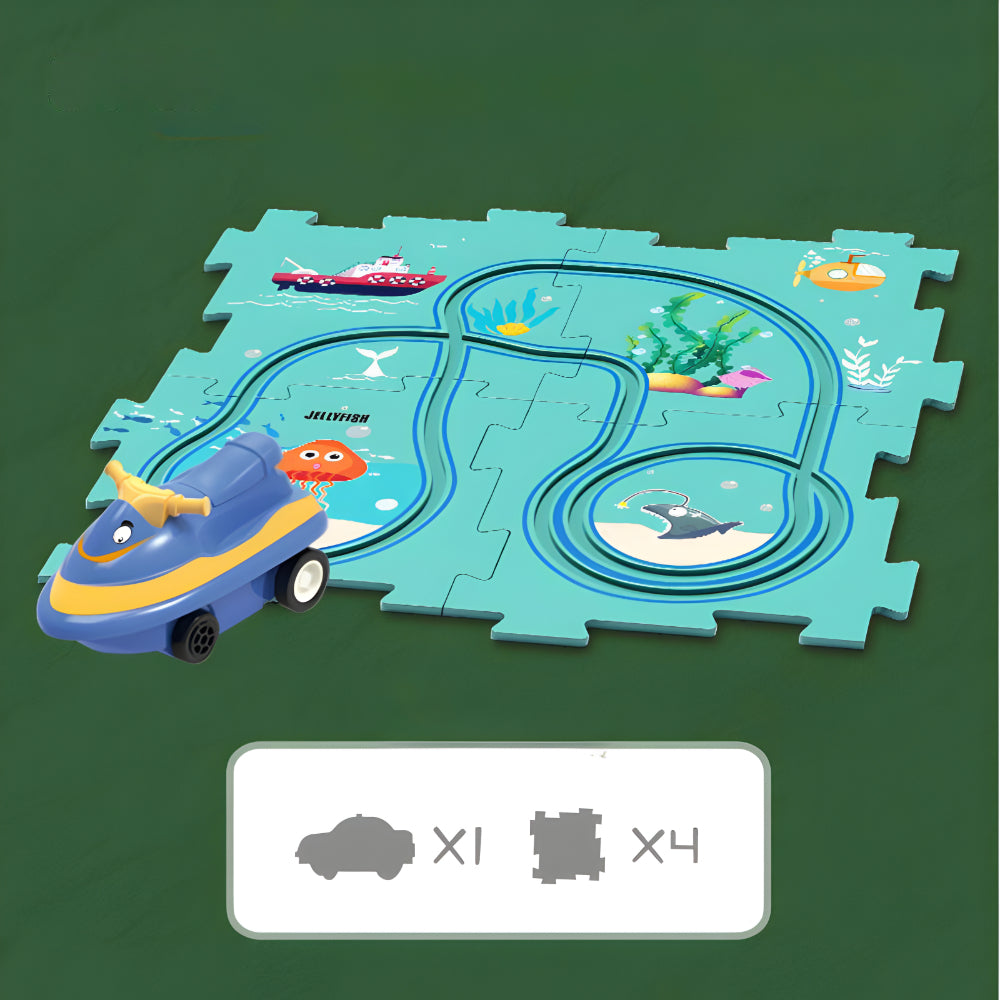 Modular Plastic Toy Car Race Track Set