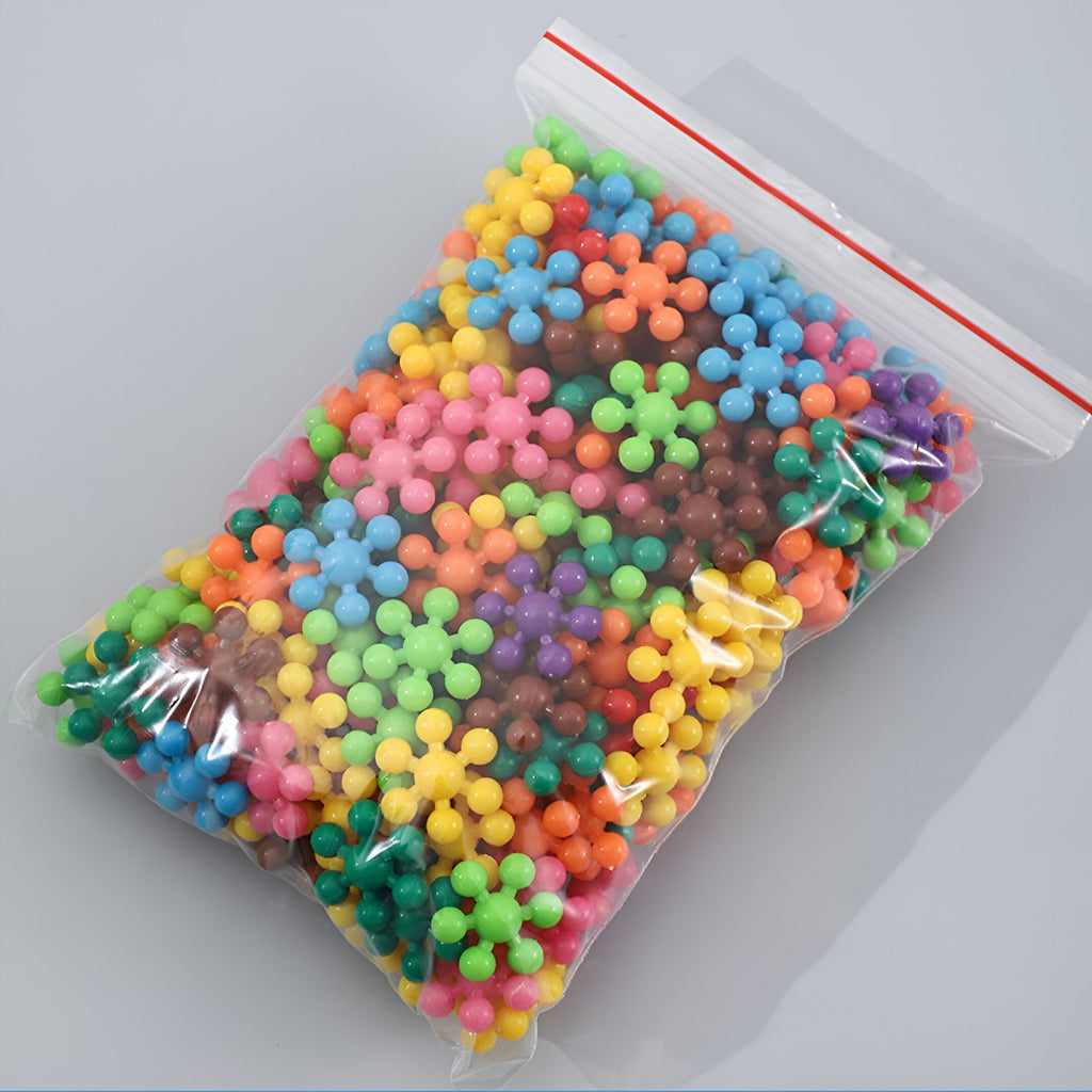 Blocuri din plastic în formă de fulg de zăpadă, cu îmbinare - Jucărie de construcție creativă