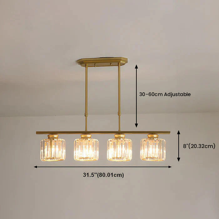 Artesso Art Deco Pendant Lamp — Glass Shades, Adjustable Height