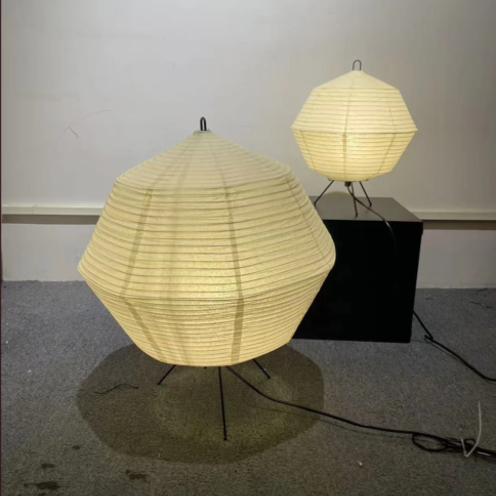 Japanese Style Rice Paper Table Lamp — Soft Diffused Warm Lighting