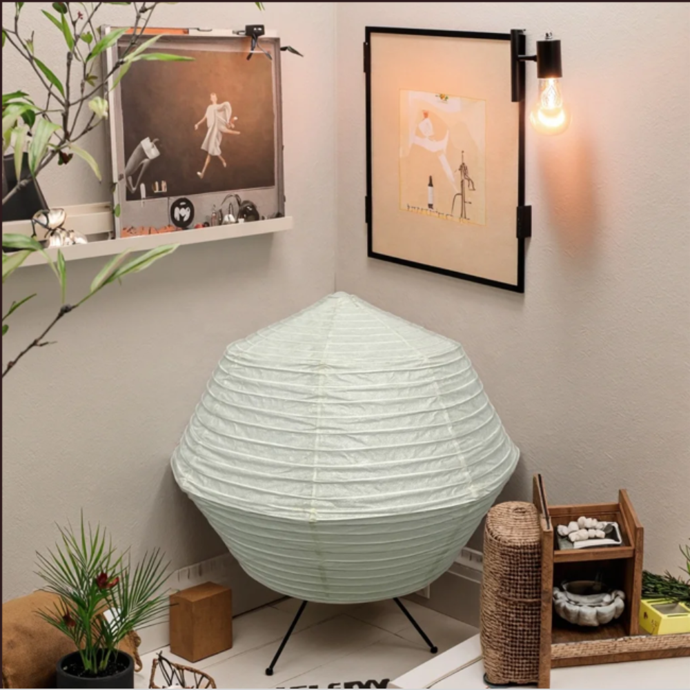 Japanese Style Rice Paper Table Lamp — Soft Diffused Warm Lighting