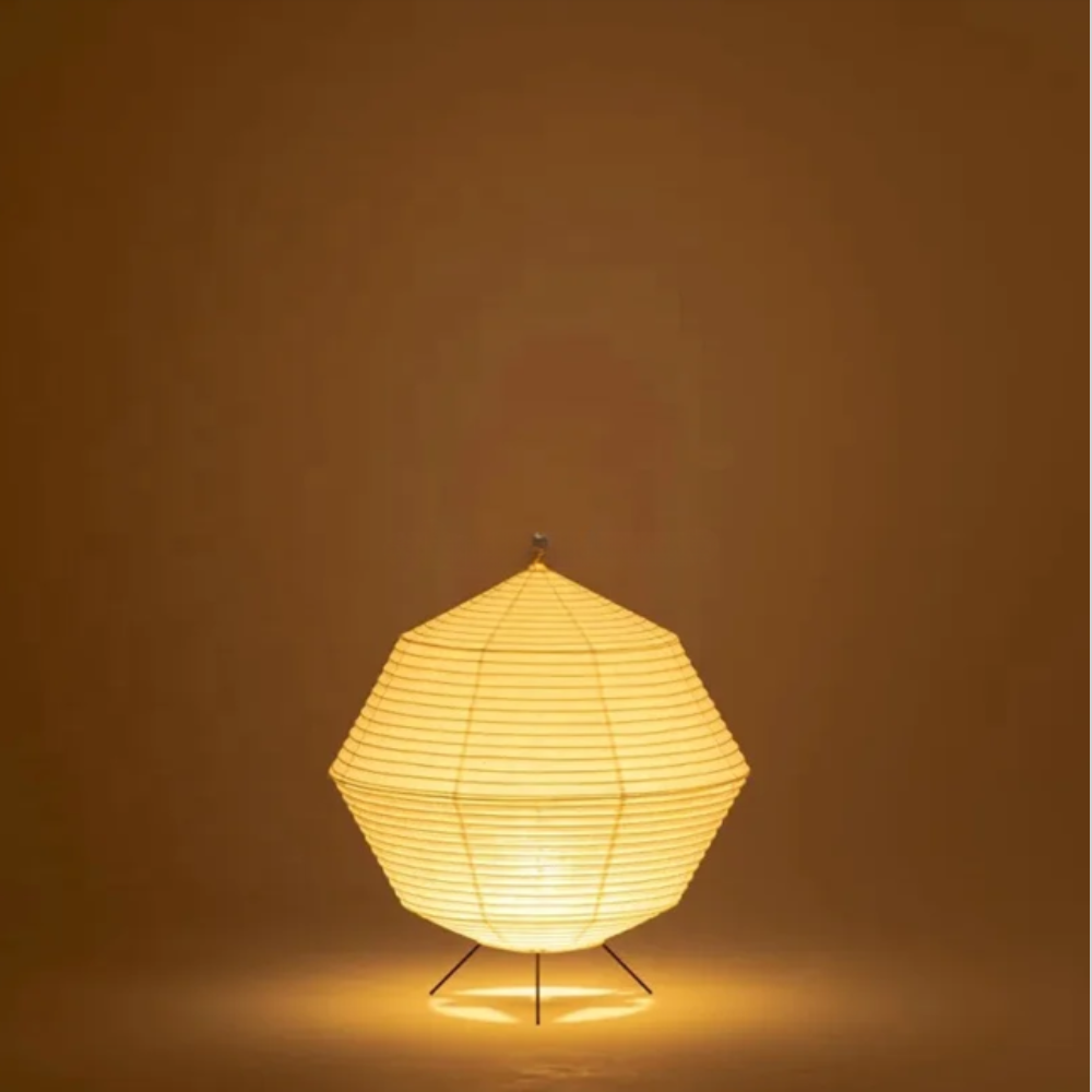 Japanese Style Rice Paper Table Lamp — Soft Diffused Warm Lighting