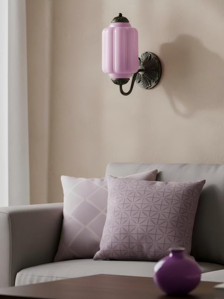 Vintage Milk Glass Sconce Bedside Hallway Eloise Wall Sconce | Esilora