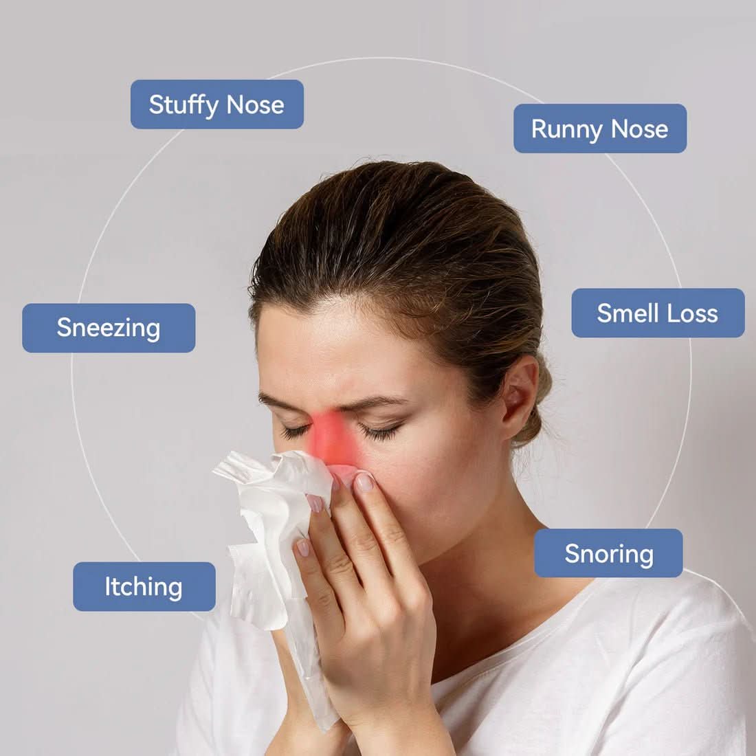 BreathEase Infrared Nasal Device for Allergy Sufferers with Red Light Therapy