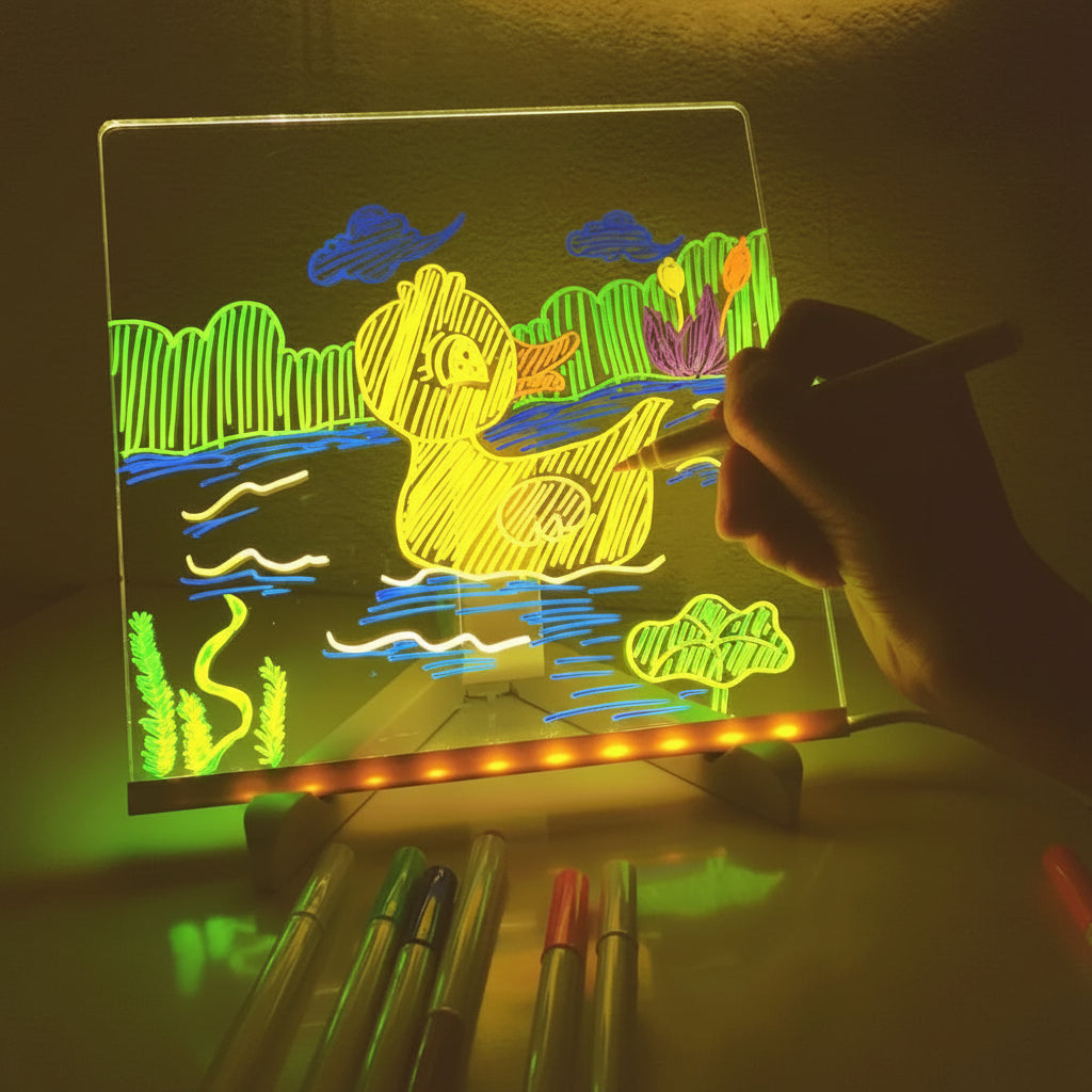 لوح رسم مضيء للأطفال — للرسم والكتابة والفنون الإبداعية