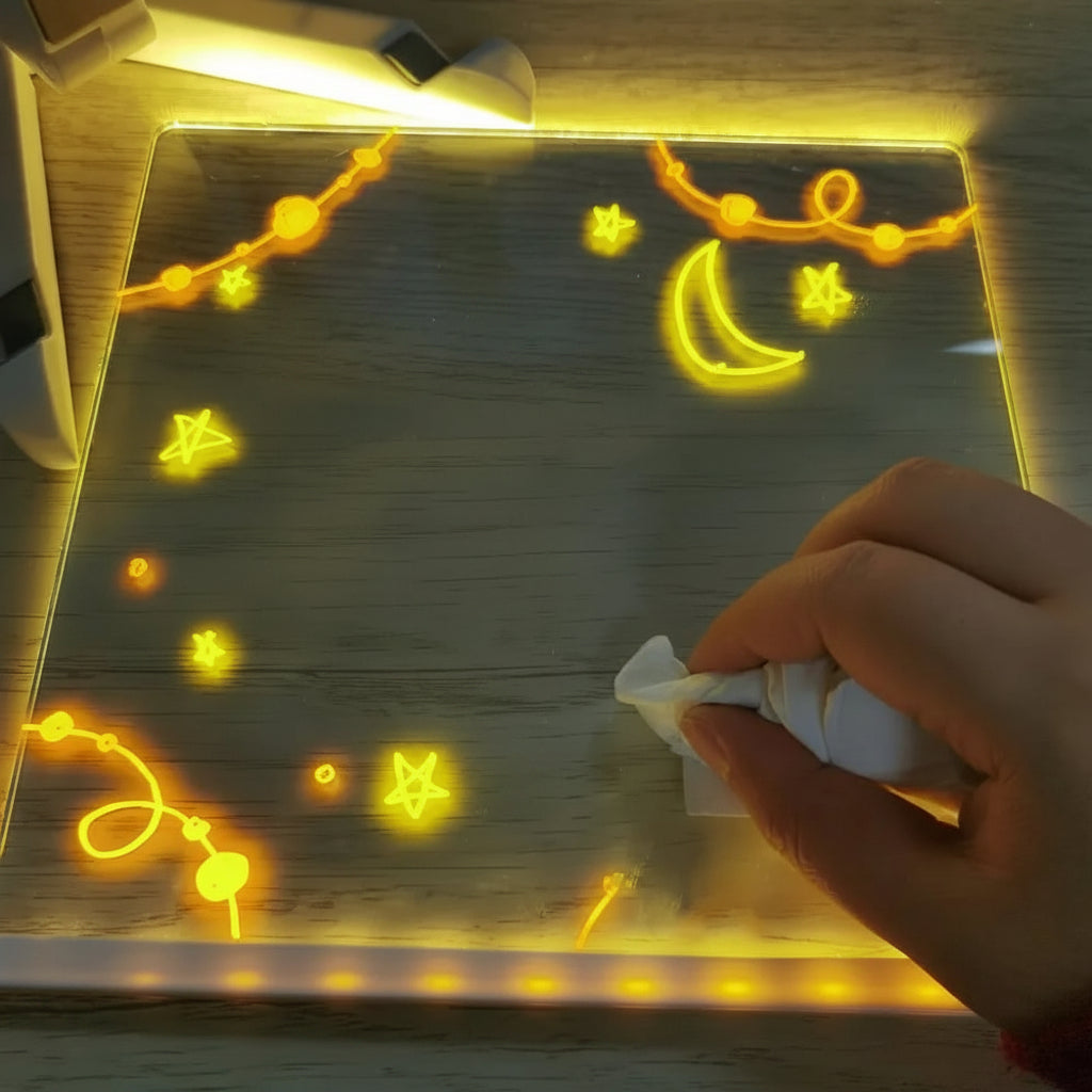 لوح رسم مضيء للأطفال — للرسم والكتابة والفنون الإبداعية