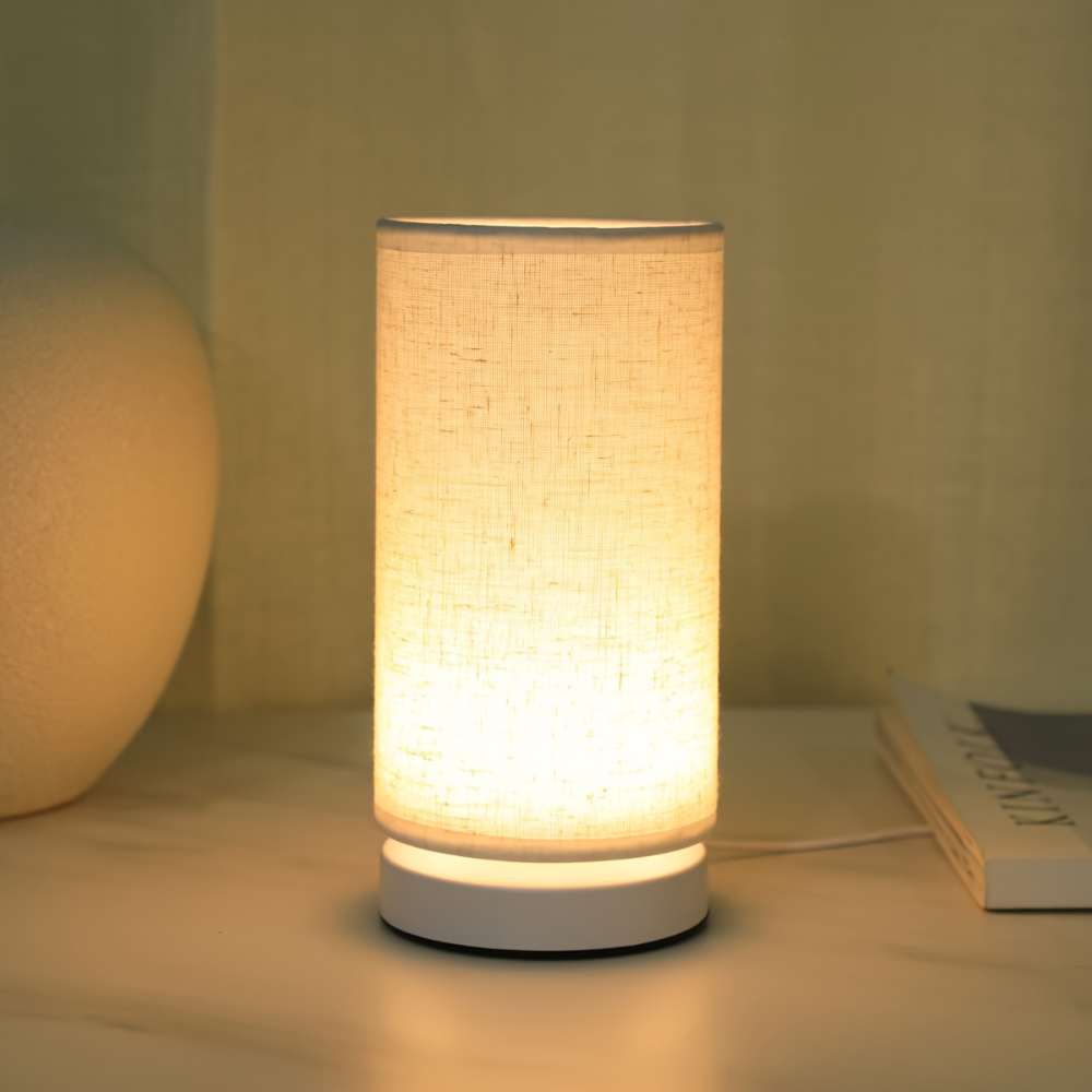 Modern Plastic Table Lamp — USB Powered Direct Connection, Upward Beam Design