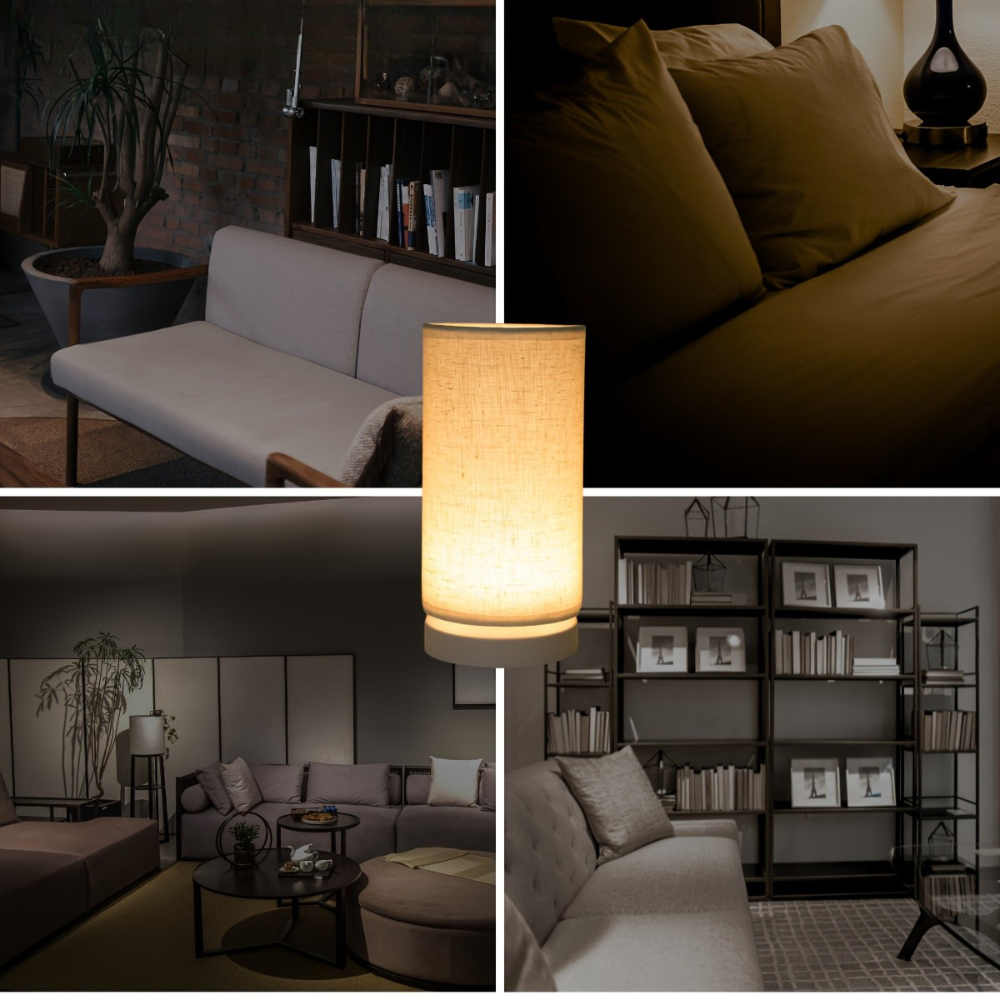 Modern Plastic Table Lamp — USB Powered Direct Connection, Upward Beam Design