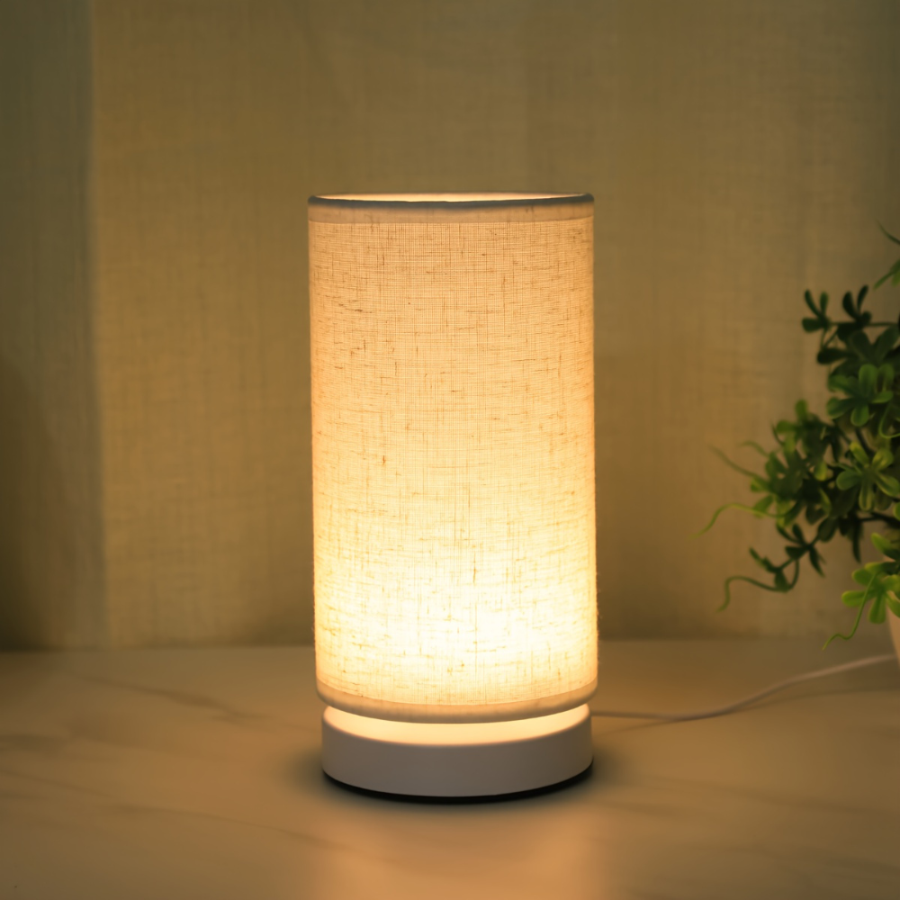 Modern Plastic Table Lamp — USB Powered Direct Connection, Upward Beam Design