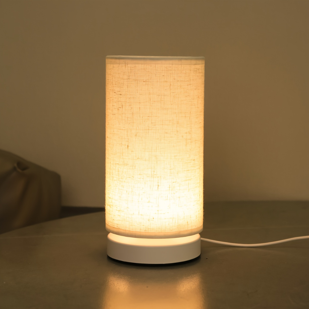Modern Plastic Table Lamp — USB Powered Direct Connection, Upward Beam Design