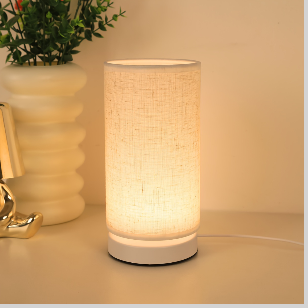 Modern Plastic Table Lamp — USB Powered Direct Connection, Upward Beam Design