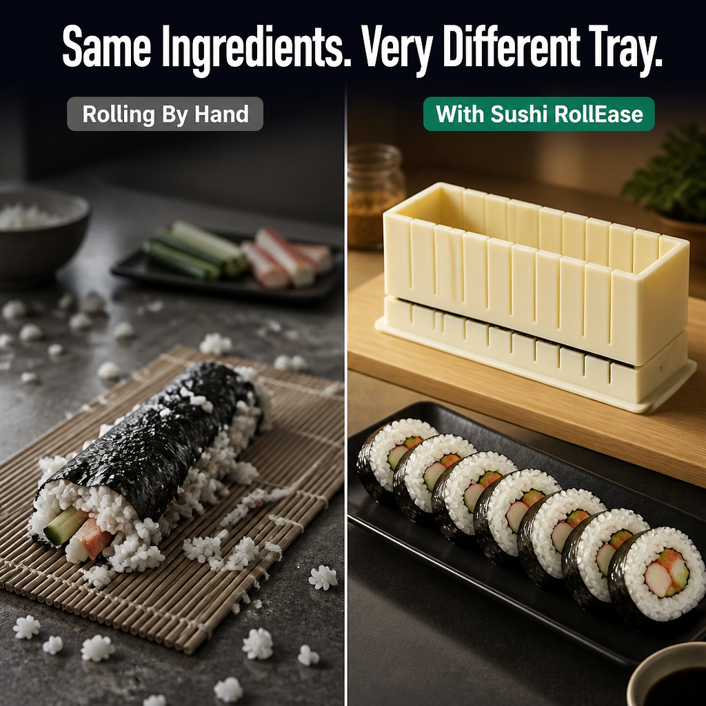 Sushi RollEase — Připravte doma během několika minut čisté a rovnoměrné sushi bez podložky - Esilora