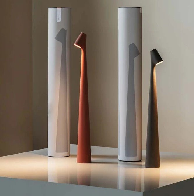 Aluminum LED Table Lamp — Battery Powered, Modern Design