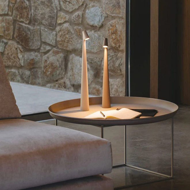 Aluminum LED Table Lamp — Battery Powered, Modern Design