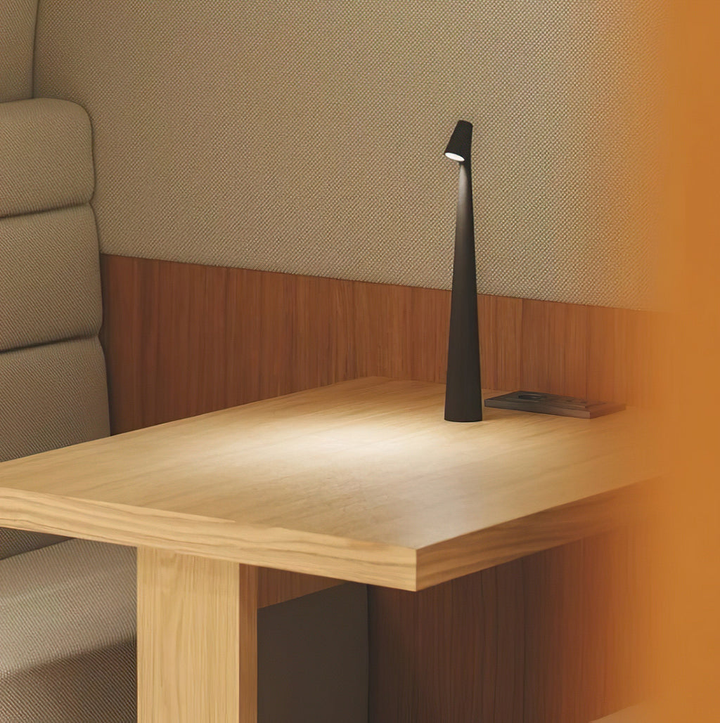 Aluminum LED Table Lamp — Battery Powered, Modern Design